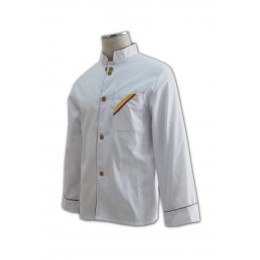 KI010 screen printed cook coat  fitted chef coat KI010 screen printed cook coat  fitted chef coat